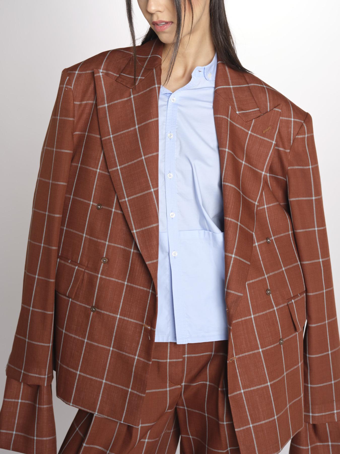 blazer over check OLLY MJD503_LOVECH BURNT CHECK jejia 