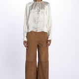 Camicia manica sbuffo CUTWORK BE24499 IVORY milaura 