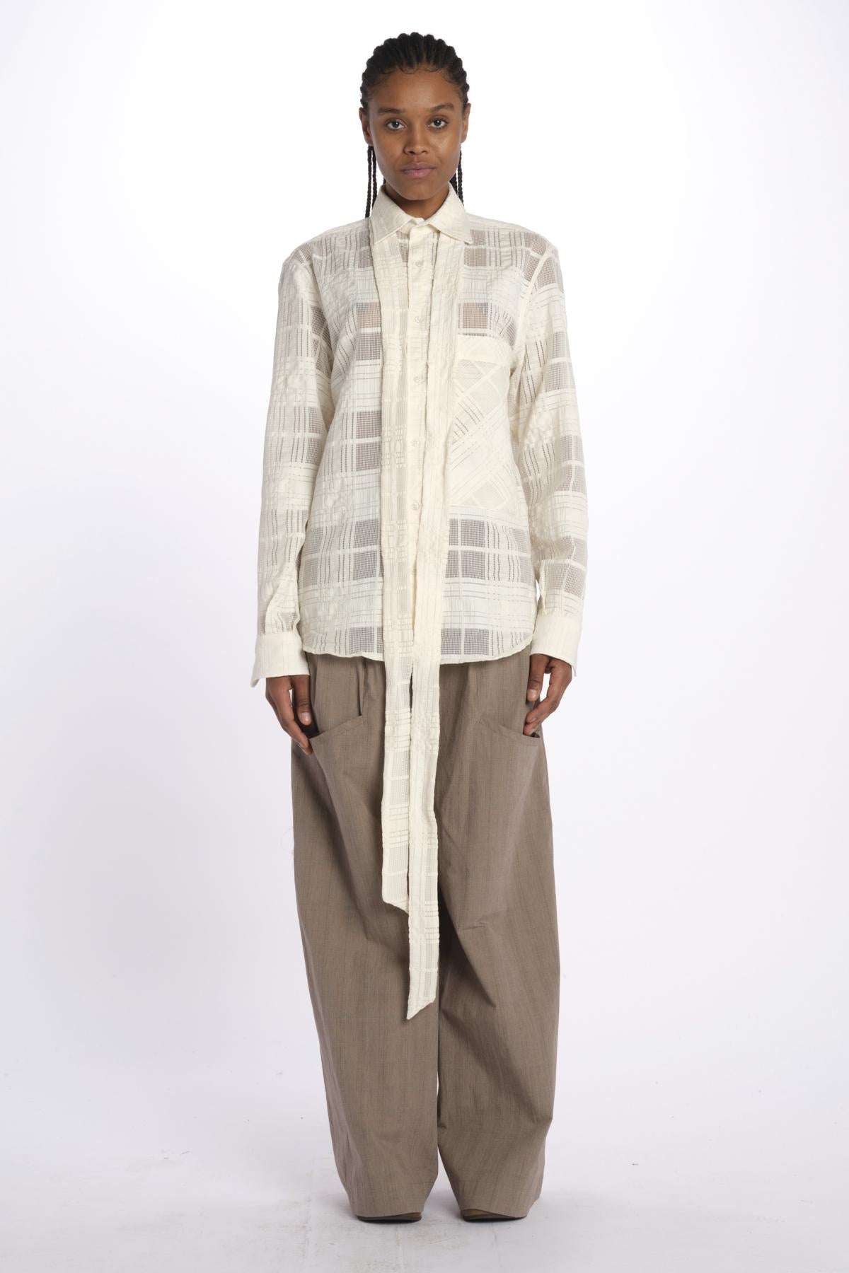 Camicia Jacqard galles ROB SHIRT WHITELACE jejia 