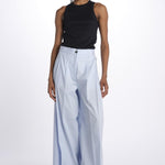 Pant PETRA 2 pinces popeline PETRA PE66 AZZURRO nine in the morning 