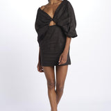 DRESS HELLI mini abito con manica a sbuffo DRESS HELLI NERO inasami 