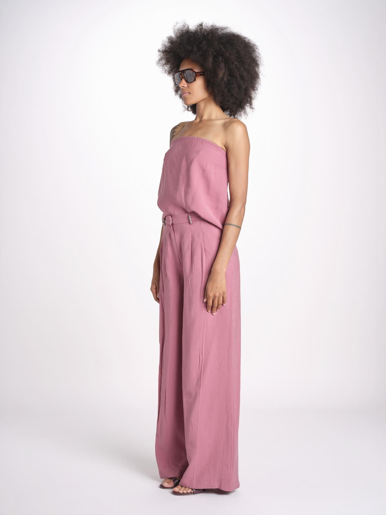 pantalone in lino con pinces DEANA ROSE ba&sh 