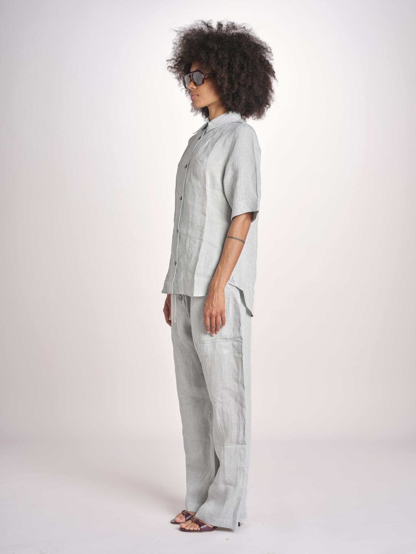 camicia manica corta ESTES SNW-1897 SPEARMINT studio nicholson 