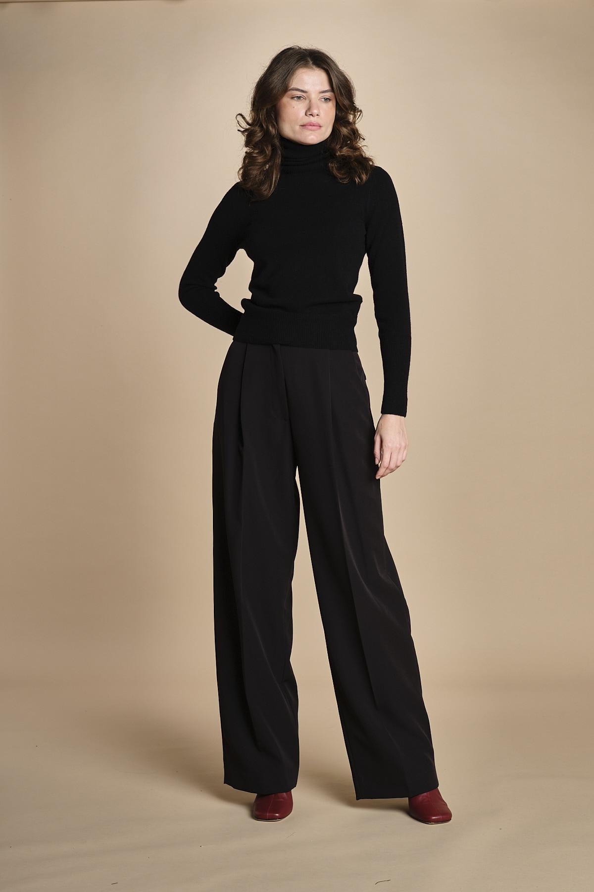 pantalone pinces bistretch AXEL  TLWC3104J0094ABTPB BLACK T00002 the latest 