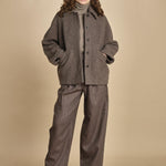 giaccone in lana cotta. MAN1509 GRI2224W soeur 