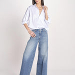 camicia a quadretti 16T524CO252 P115 WHITE ines de la fressange 