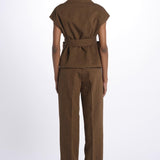Gilet lino 4184 25784 690 pomandère 