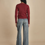 d2501005 girocollo slim by milaura. d2501005 10868 BORDEAUX milaura 