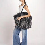 borsa grande SHQ-26E18- BL 08 BLACK le daf 