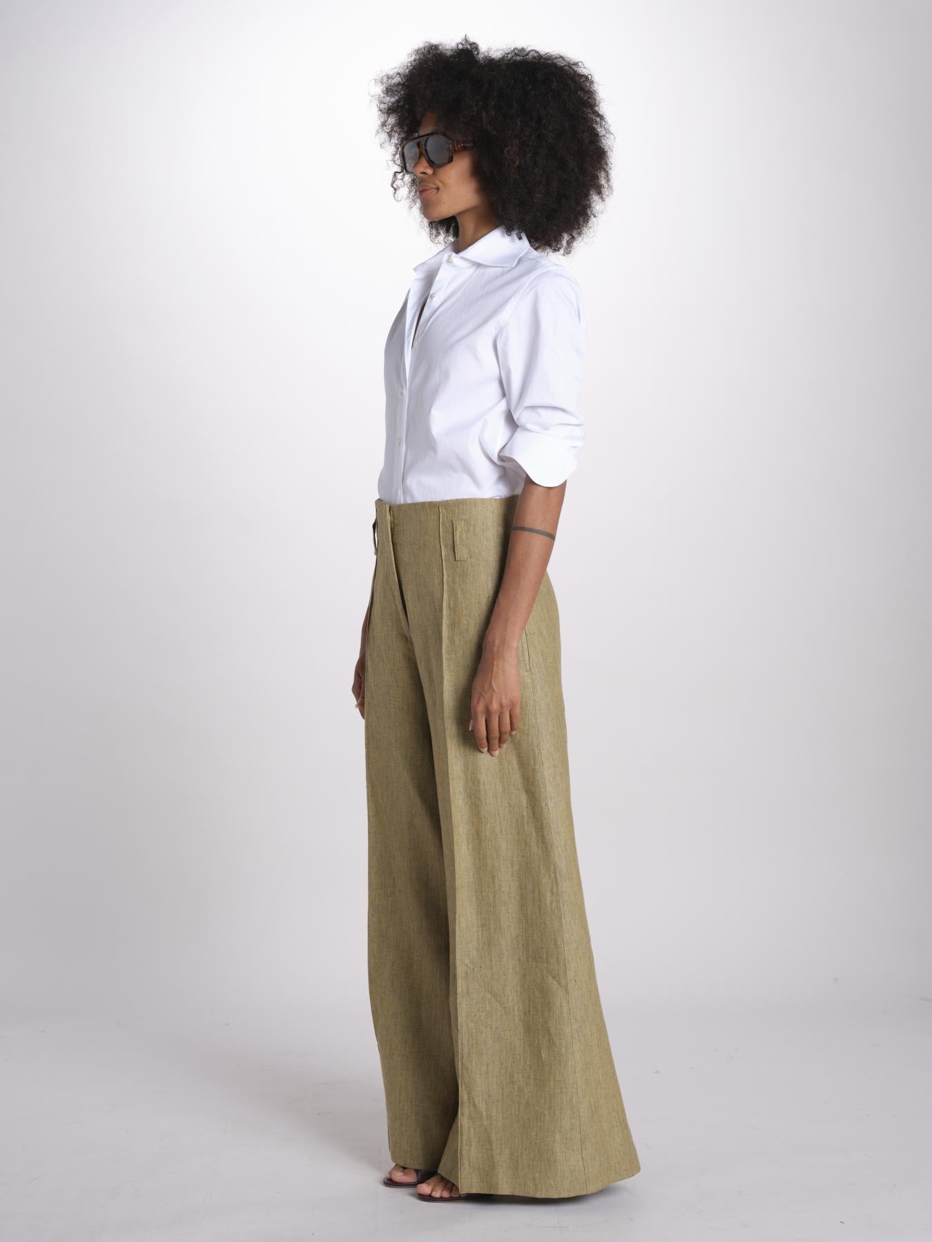 pantalone largo con nervature ORIANA 540 50352 quelledue 