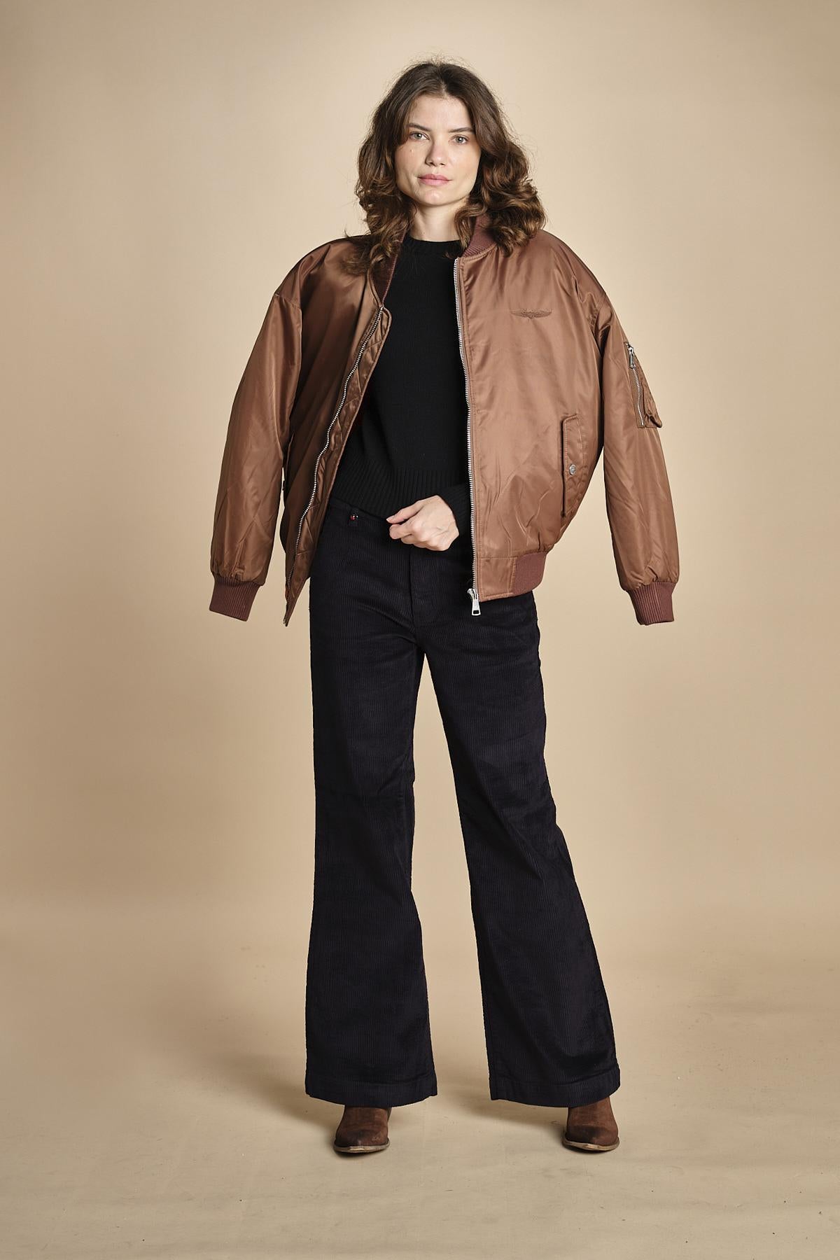 pantalone mano velluto FAUSTINE BLACK fam 