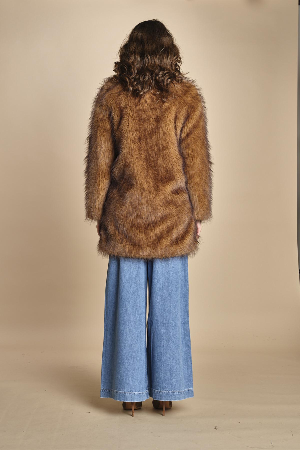 giaccone in ecovolpe LESTOR BEIGE ba&sh 