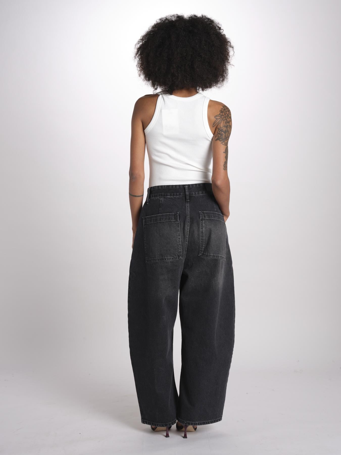 denim over CHALCO SNW-1417 WHASED BLACK studio nicholson 