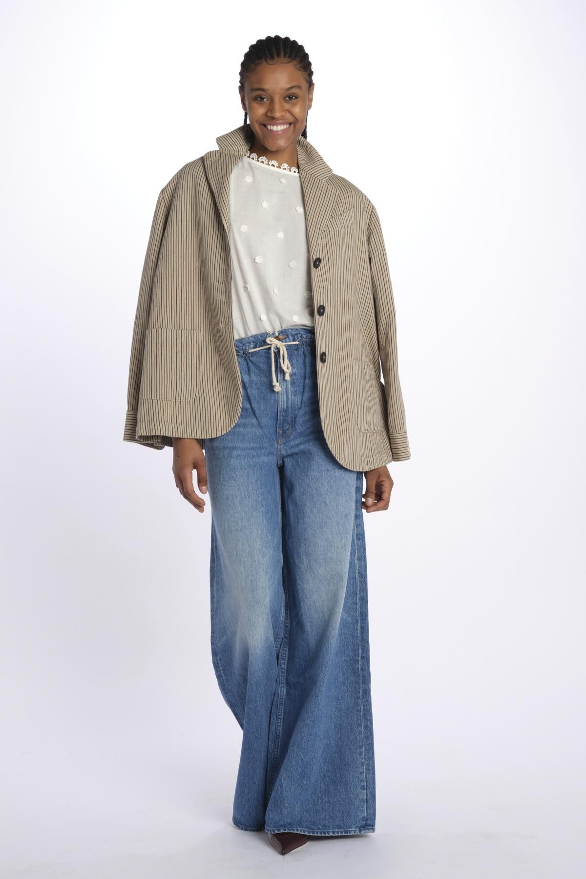 Camicia OFF-WHITE ricamo fiorellini 338614 OFFWHITE farm rio 