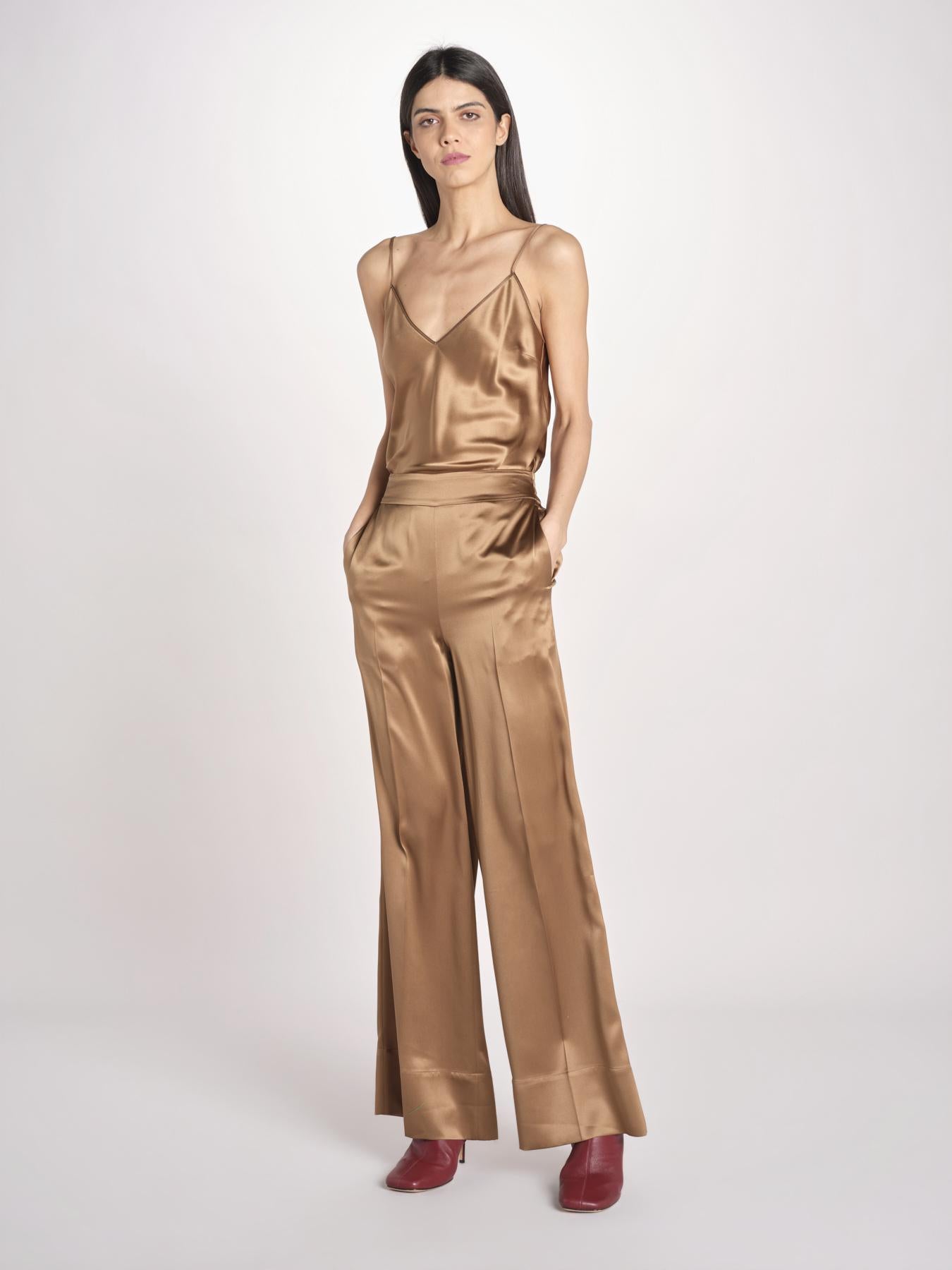 pantalone in seta JF009609 CINNAMON 0605 joseph 