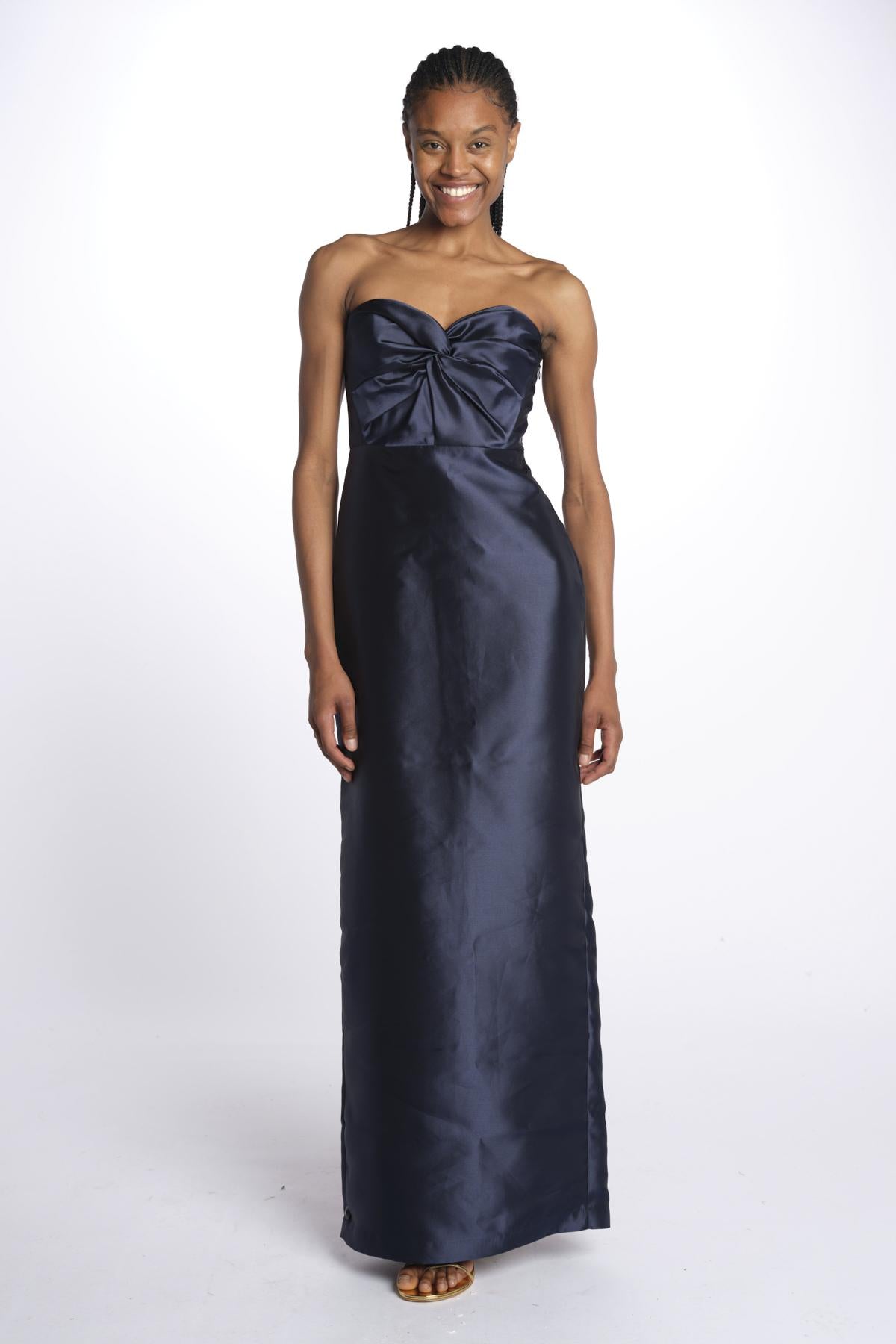 Abito HALEY lungo bustiere 12247954 NAVY malina 
