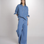 Camicia oversize in denim di puro cotone FOGGIA 2615111011600 002 BLU weekend maxmara 
