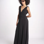 abito lungo in jersey con nodo 3331 NERO access 