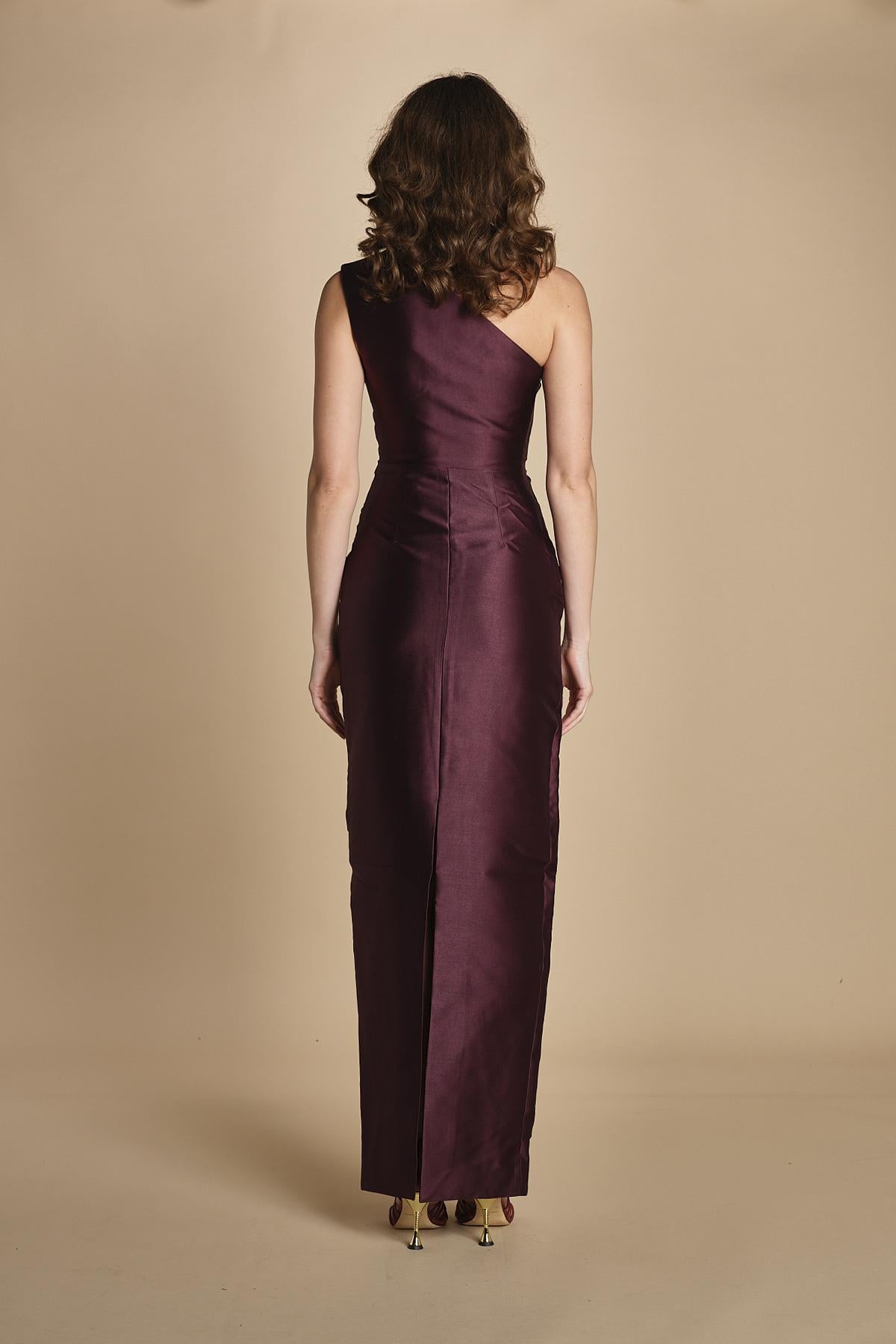 maxidress in taffetà KIRA AMETHYST solace 