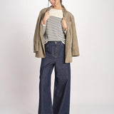 maglia girocollo, chiusa con bottoni sulla spalla QUADRO 2615361151600 011 BLU weekend maxmara 
