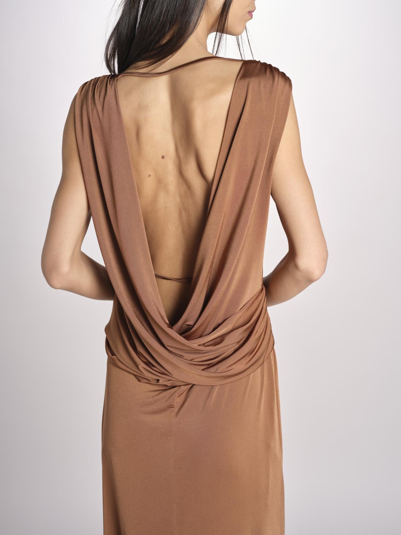 abito lungo in jersey con scollo dietro 3328 CHOKO access 