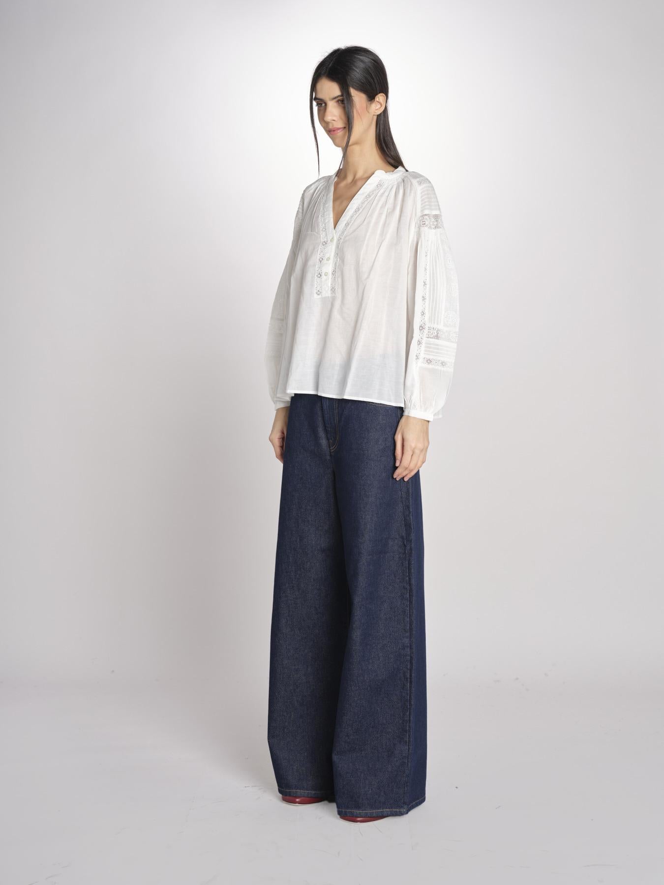 Camicia con nervature NIPOA 2HVA27-V09117 BLANC vanessa bruno 