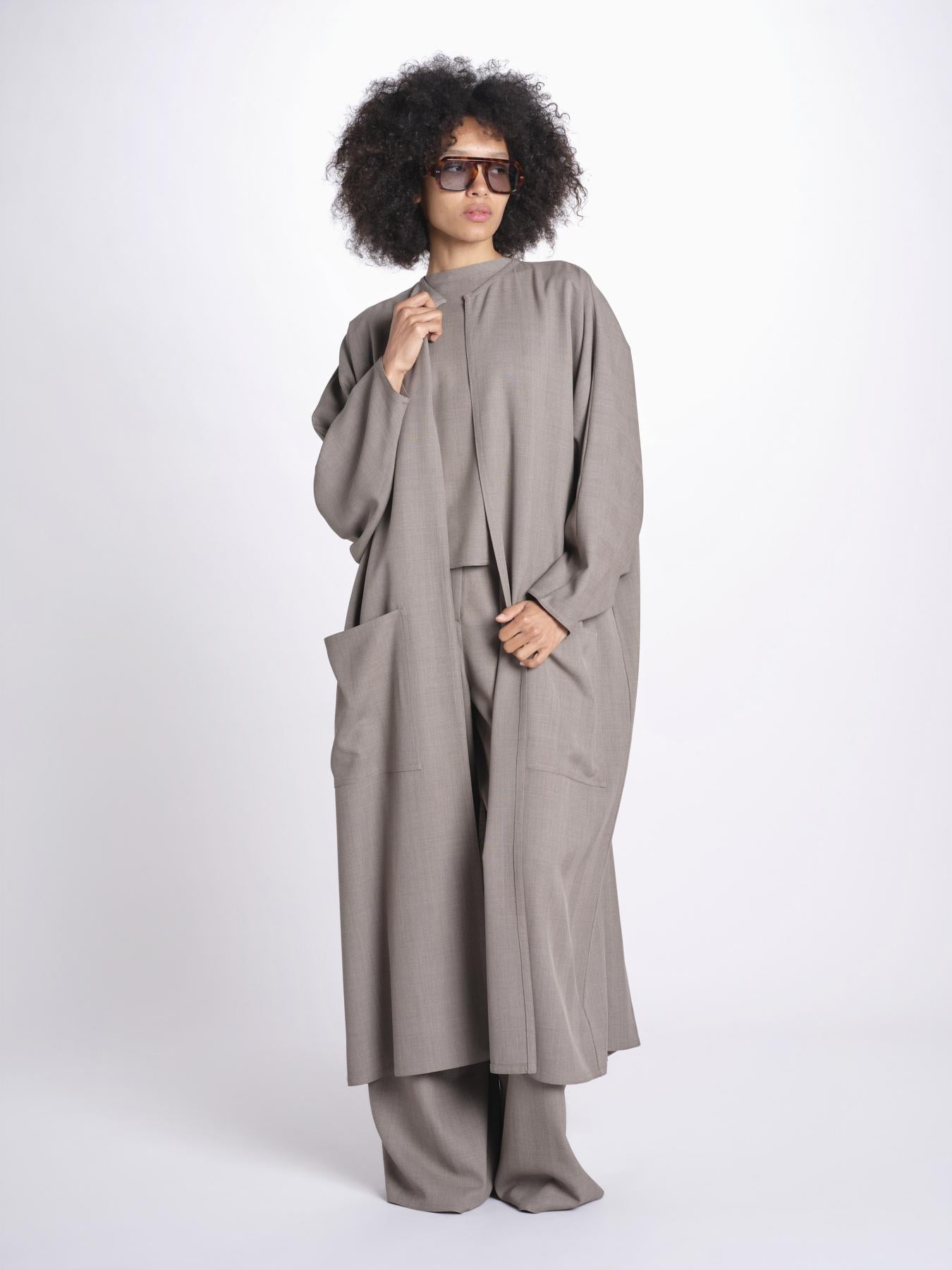 spolverino in tessuto diagonale U3049B BEIGE dusan 