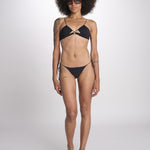 costume due pezzi con spalline sottili KAISS DEEP BLACK amazuìn 