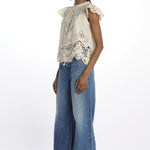 Top GIANNA pizzo macramè 026 BONE sea ny 