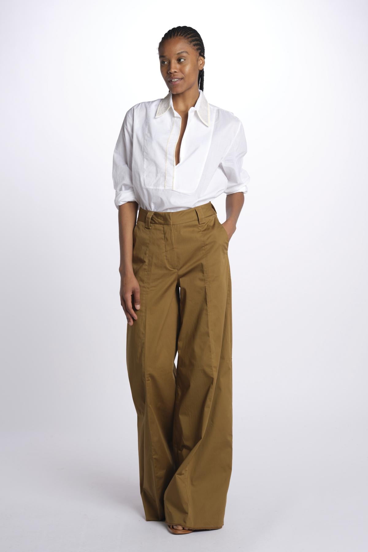 Pantalone ALMA palazzo ALMA T0194 TURTLEDOVE the latest 