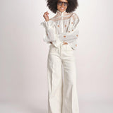 camicia con punto smoke NOVELLE PAPYRUS.ORANGE scarlett poppies 