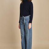 denim con cintura FLORA STONE fam 