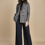 blazer doppiopetto in jersey galles 3679 NERO circolo 1901 