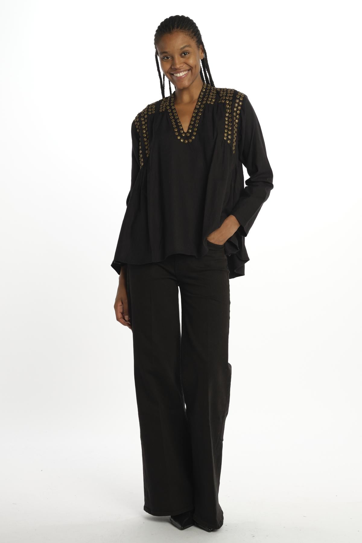 BLING BLOUSE BLACK v de vinster 