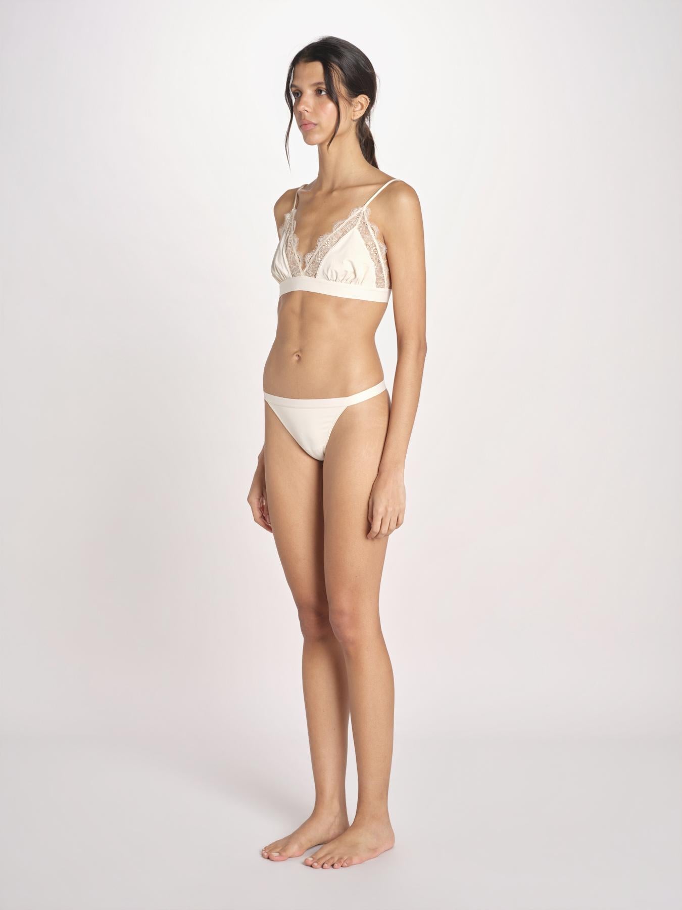 reggiseno triangolo in satin con pizzo LOVE LACE L1001005 OFF WHITE 180 love stories 