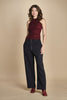 top americano a costine in lana merino