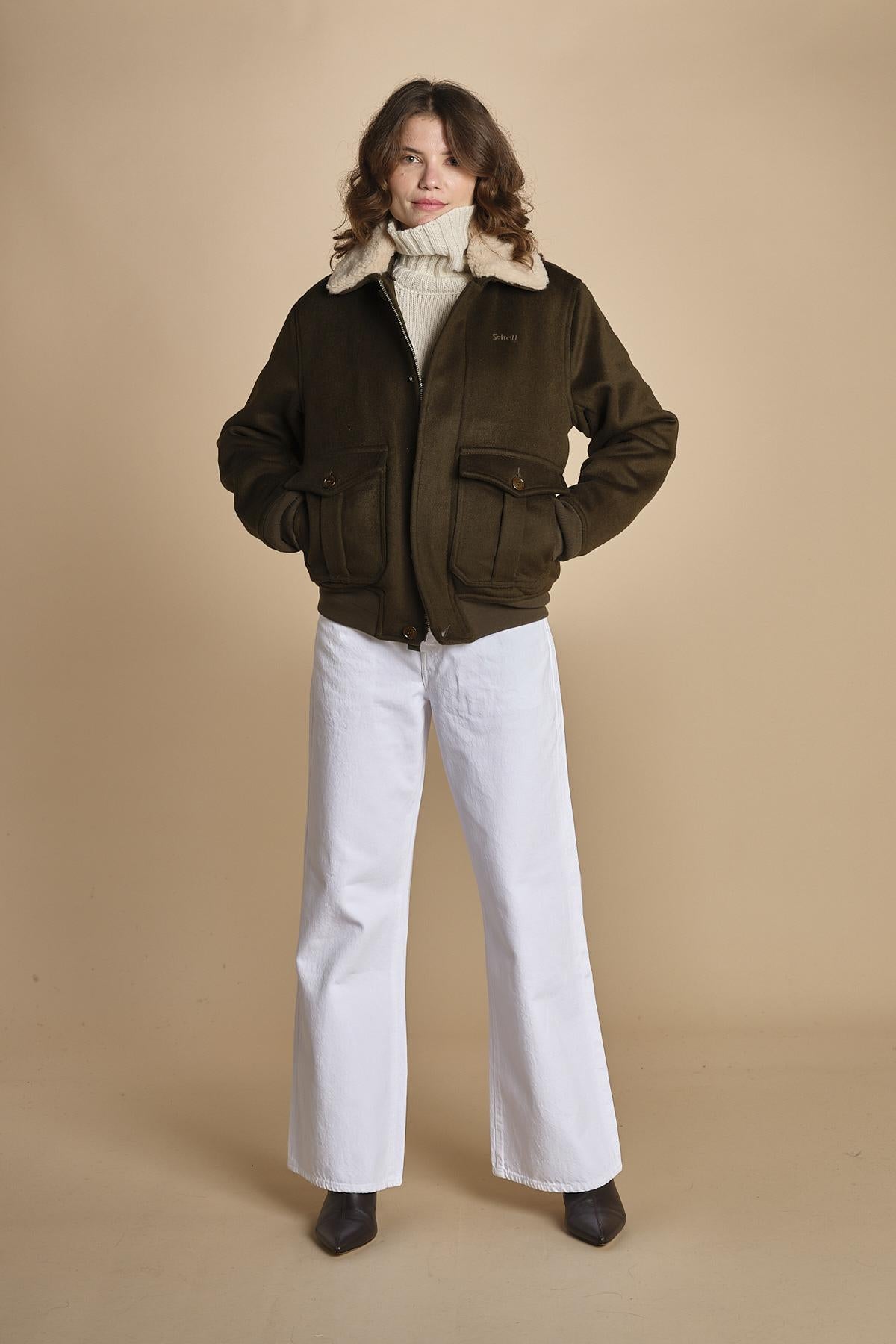 bomber in tessuto AIRGUARD KHAKI schott 