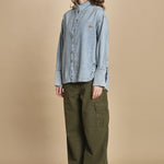camicia denim over GLORY LBB LT BLUE BLEACH bellerose 