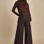 pantalone palazzo ALMA TLWC3101W0206ABTPB BROWN T0215 the latest 