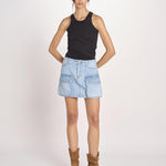 minigonna in denim PALLAS D0599_PS26 DUB DUSTY BLEACH bellerose 