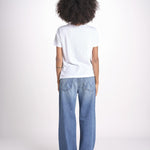 t-shirt girocollo con ali strass JWTS01669 BLANC 101 zadig & voltaire 