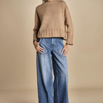 maglia dolcevita over SAMANTHA CAMMELLO NERO tenne' 