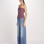 top bustier in cotone 41360-400 MELANZANA 18 federica tosi 