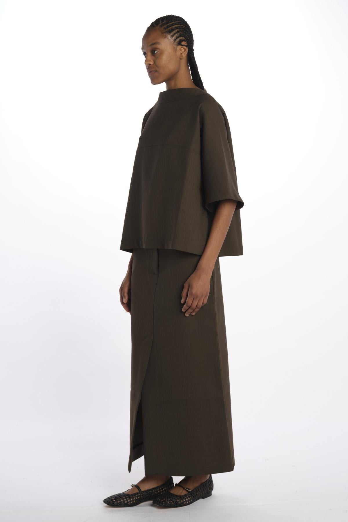 Maglia scollo v dietro HESSE1390 MOSS studio nicholson 