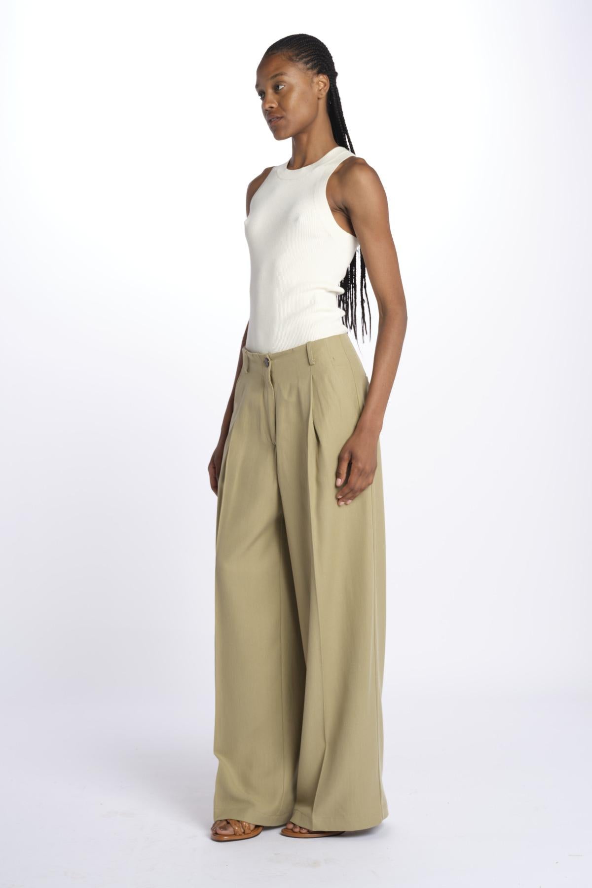 Pantalone over fluido 7207 29011 700 pomandère 