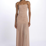 ADELE abito in tulle plisse SS24 9129 LATTE retrofete 