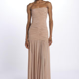 ADELE abito in tulle plisse SS24 9129 LATTE retrofete 