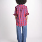 camicia check RICKA SH045CRIKA-NAV NAVY RED CHECK laurence bras 