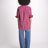 camicia check RICKA SH045CRIKA-NAV NAVY RED CHECK laurence bras 