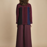 camicia con collo a pannelli BL_3261T BURGUNDY bodice 
